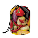 Fresh Fruits And Vegetables Print Drawstring Makeup Bag