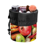 Fresh Fruits And Vegetables Print Drawstring Makeup Bag