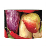 Fresh Fruits And Vegetables Print Drum Lamp Shade