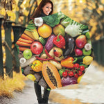 Fresh Fruits And Vegetables Print Foldable Umbrella