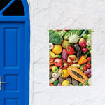 Fresh Fruits And Vegetables Print Garden Flag