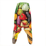 Fresh Fruits And Vegetables Print Hammer Pants