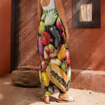 Fresh Fruits And Vegetables Print Harem Pants
