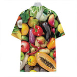 Fresh Fruits And Vegetables Print Hawaiian Shirt