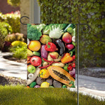 Fresh Fruits And Vegetables Print House Flag