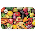 Fresh Fruits And Vegetables Print Indoor Door Mat