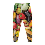 Fresh Fruits And Vegetables Print Jogger Pants