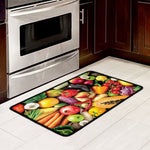 Fresh Fruits And Vegetables Print Kitchen Mat