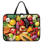 Fresh Fruits And Vegetables Print Laptop Sleeve With Handle