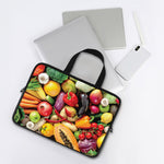 Fresh Fruits And Vegetables Print Laptop Sleeve With Handle