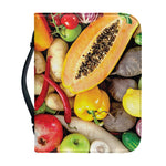 Fresh Fruits And Vegetables Print Leather Bible Cover
