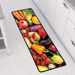 Fresh Fruits And Vegetables Print Long Kitchen Mat