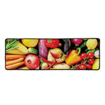Fresh Fruits And Vegetables Print Long Kitchen Mat