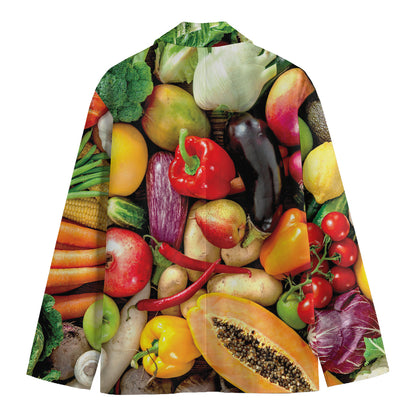 Fresh Fruits And Vegetables Print Men's Blazer