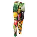 Fresh Fruits And Vegetables Print Men's Compression Pants