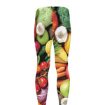 Fresh Fruits And Vegetables Print Men's leggings