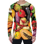 Fresh Fruits And Vegetables Print Men's Long Sleeve T-Shirt