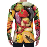 Fresh Fruits And Vegetables Print Men's Long Sleeve T-Shirt