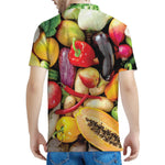 Fresh Fruits And Vegetables Print Men's Polo Shirt