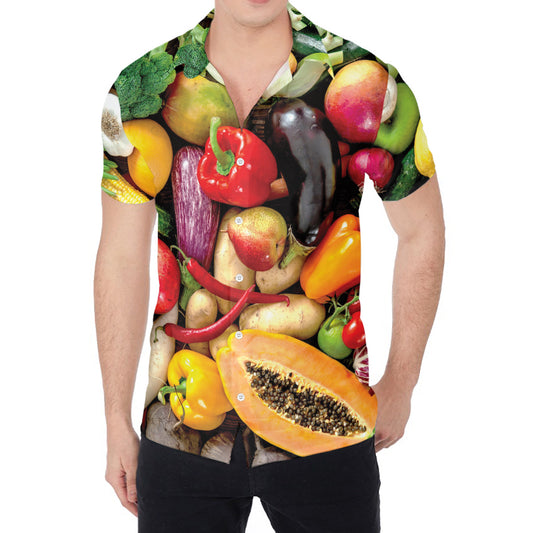 Fresh Fruits And Vegetables Print Men's Shirt