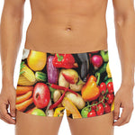 Fresh Fruits And Vegetables Print Men's Short Boxer Briefs