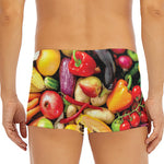 Fresh Fruits And Vegetables Print Men's Short Boxer Briefs