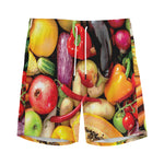 Fresh Fruits And Vegetables Print Men's Sports Shorts
