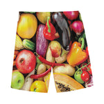 Fresh Fruits And Vegetables Print Men's Sports Shorts