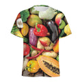 Fresh Fruits And Vegetables Print Men's Athletic T-Shirt