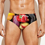 Fresh Fruits And Vegetables Print Men's Swim Briefs