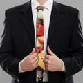 Fresh Fruits And Vegetables Print Necktie