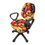 Fresh Fruits And Vegetables Print Office Chair Cover