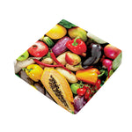 Fresh Fruits And Vegetables Print Outdoor Seat Cushion Cover