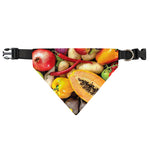 Fresh Fruits And Vegetables Print Over The Collar Dog Bandana