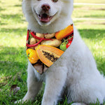 Fresh Fruits And Vegetables Print Over The Collar Dog Bandana