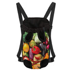 Fresh Fruits And Vegetables Print Pet Carrier Backpack