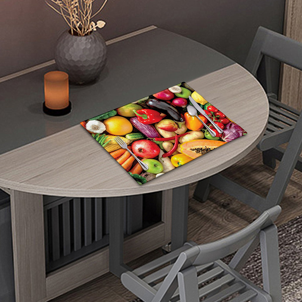 Fresh Fruits And Vegetables Print Placemat