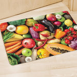 Fresh Fruits And Vegetables Print Polyester Doormat