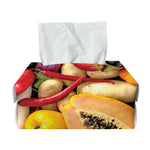 Fresh Fruits And Vegetables Print Rectangle Tissue Box Cover
