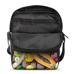 Fresh Fruits And Vegetables Print Rectangular Crossbody Bag