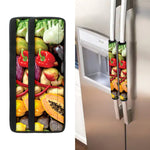 Fresh Fruits And Vegetables Print Refrigerator Handle Covers