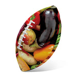 Fresh Fruits And Vegetables Print Rugby Ball