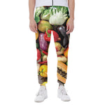 Fresh Fruits And Vegetables Print Scuba Joggers
