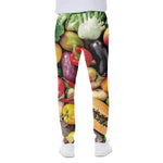 Fresh Fruits And Vegetables Print Scuba Joggers