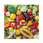 Fresh Fruits And Vegetables Print Silk Bandana
