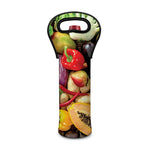 Fresh Fruits And Vegetables Print Single Neoprene Wine Tote