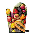 Fresh Fruits And Vegetables Print Single Oven Mitt