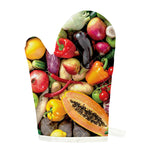 Fresh Fruits And Vegetables Print Single Oven Mitt