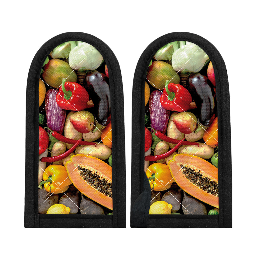 Fresh Fruits And Vegetables Print Skillet Handle Cover