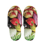 Fresh Fruits And Vegetables Print Slippers